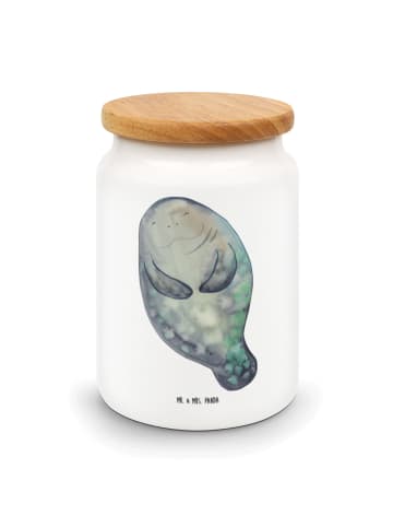 Mr. & Mrs. Panda Dose Seekuh Happy ohne Spruch in Weiß