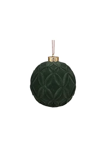 Chic Antique Weihnachtskugel Samtbezug in Moos