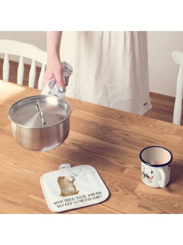 Mr. & Mrs. Panda Topfuntersetzer Bär Seifenblasen mit Spruch in Weiß