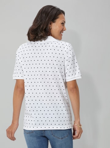 WITT WEIDEN Poloshirt in weiß-getupft