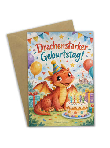Mr. & Mrs. Panda Geburtstagskarte Drache kinderfreundlich Design... in Weiß