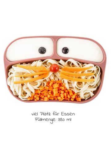 MiaMia Esslern-Teller aus Silikon 2er Pack - Ro in rosa