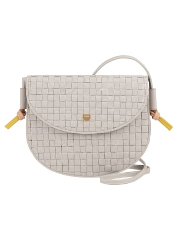 DuDu Skye Umhängetasche Leder 21 cm in pearl grey