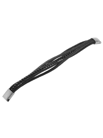 Adeliás Unisex Armband – Lederarmband aus Leder mit Onyx 19 cm in schwarz
