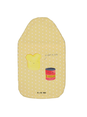 Mr. & Mrs. Panda Bettflasche Toast Marmelade ohne Spruch in Gelb Pastell