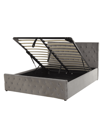 Beliani Doppelbett AMIENS in Grau - (W) 151 x (H) 109 x (L) 217 cm