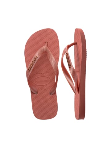 Havaianas Slipper mit Metallic-Logo oben Canyon Clay