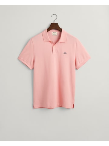 Gant Regular Fit Shield Piqué Poloshirt in Rot