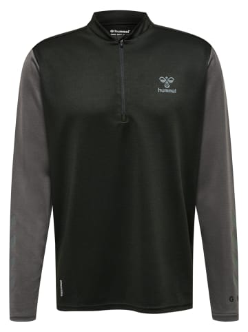 Hummel Halbreißverschluss Jacke Hmlongrid Herren in JET BLACK/FORGED IRON