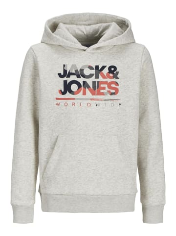 Jack & Jones Kapuzenpullover in White Melange