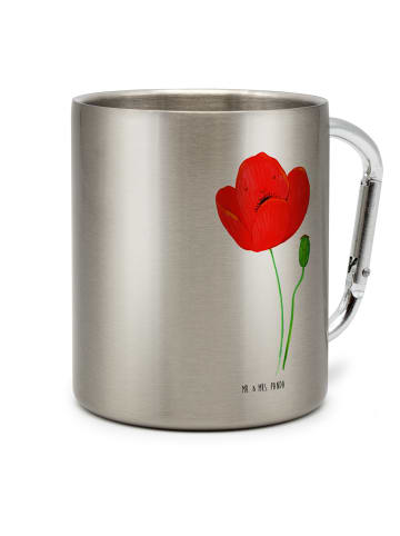 Mr. & Mrs. Panda Tasse Blume Mohnblume ohne Spruch in Silber