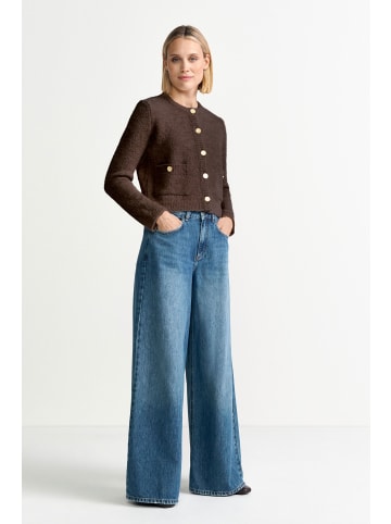 Rich & Royal Strickjacke in schoko - 0001