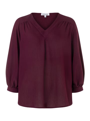 More & More elegante, fließende 3/4 Arm-Bluse in ruby orchid