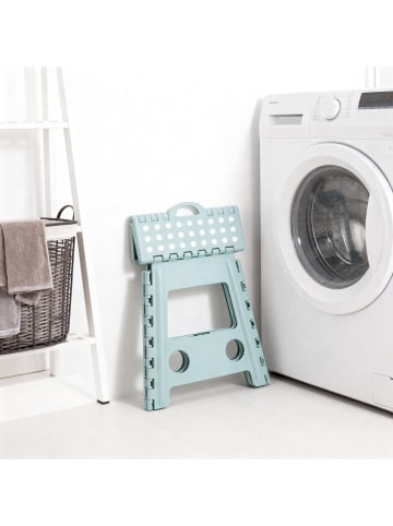 relaxdays Klapphocker in Salbei - (B)39 x (H)39 cm x (T)32 cm