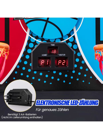 COSTWAY 8 in 1 Basketballautomat in Rot