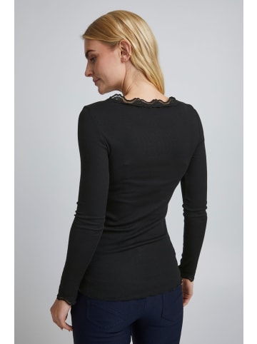 Fransa Langarmshirt in schwarz