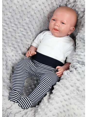 TupTam Baby Jungen Strampelhose mit Fuß 3er Pack in beige/grau