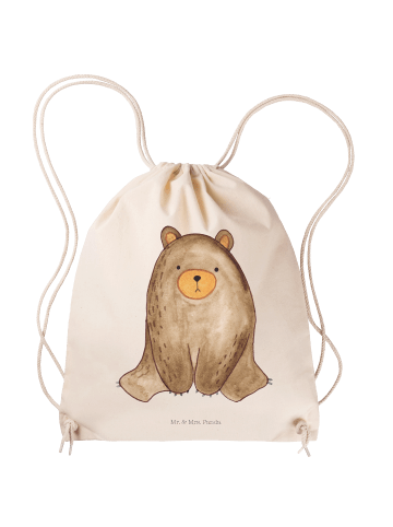 Mr. & Mrs. Panda Stoffrucksack Bär sitzend ohne Spruch in Creme