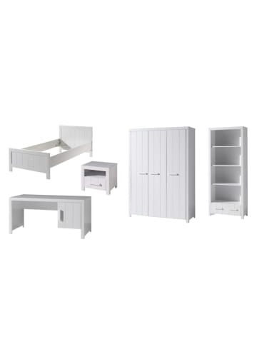 58 aufm Kessel JUGENDZIMMEREINRICHTUNG Karalynn 9 Jugendzimmer komplett MDF Weiß