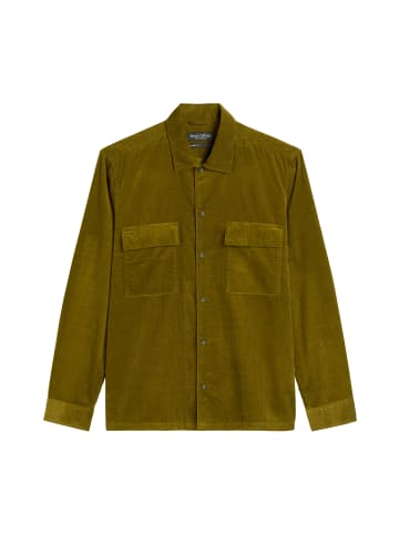 Marc O'Polo Cord-Hemd regular in green mustard