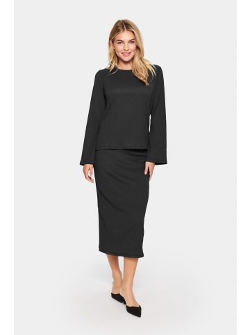 SAINT TROPEZ Langarm-Bluse IlyssaSZ Fitted in Black