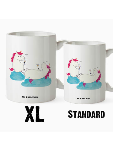 Mr. & Mrs. Panda XL Tasse Einhorn Sekt ohne Spruch in Weiß