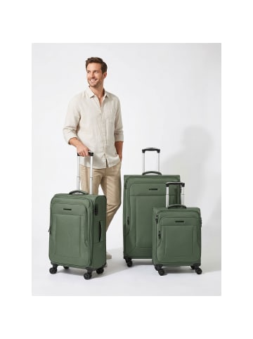 Franky Melbourne 3.0 4-Rollen Kofferset 3tlg. mit Dehnfalte olive
