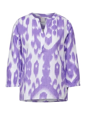 Street One Bluse aus Leinenmischung in Violett