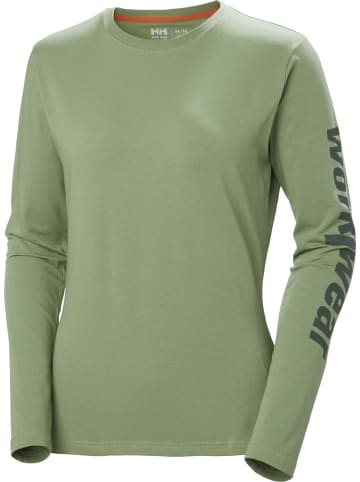 Helly Hansen Longsleeve "Classic Logo" in Grün