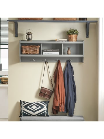 SoBuy Wandgarderobe in Hellgrau - (W) 25 x (H) 35 x (L) 100 cm