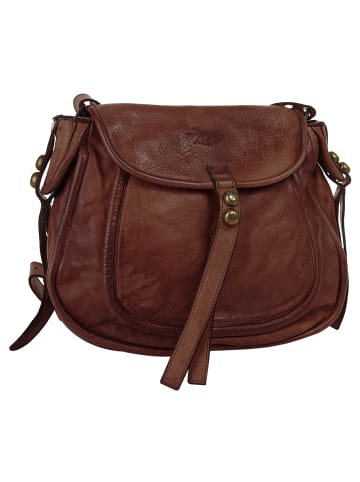 Samantha Look Umhängetasche echt Leder in cognac