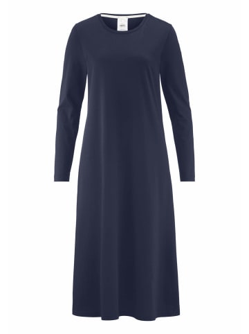Hessnatur Langarm Nachthemd Slim in dunkelblau
