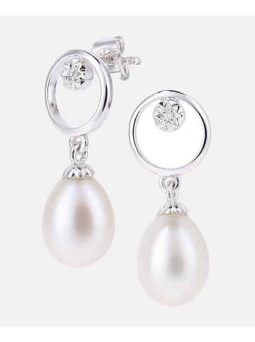 Diamant L'éternel Ohrhänger aus 375 Weißgold mit Diamant mit Perle