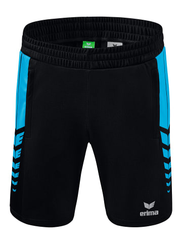 erima Six Wings Shorts in schwarz/curacao