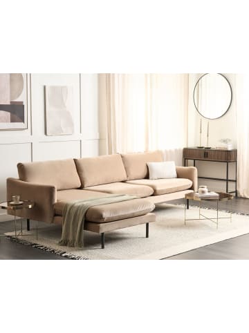 Beliani Ecksofa VINTERBRO in Beige/Schwarz - (W) 279 x (H) 86 x (L) 162 cm