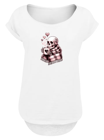F4NT4STIC Long Cut T-Shirt Cozy Winter Skelett in weiß