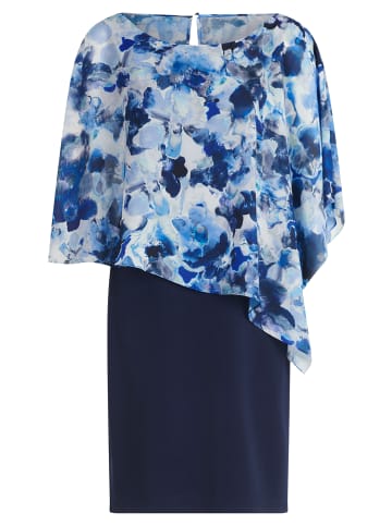 Vera Mont Cocktailkleid mit Blumenprint in Dunkelblau/Blau