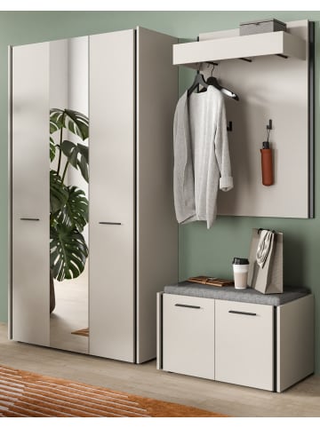 Inn.Furn Garderobe Set in kaschmir 197 cm 3-teilig, Flurmöbel mit Soft-Close