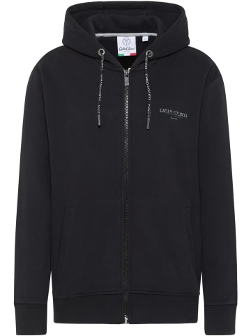 Carlo Colucci Hoodie mit Reißverschluss De Simoi in Schwarz