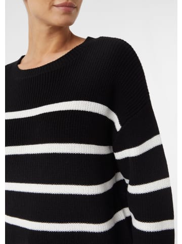comma CI Strickpullover langarm in Schwarz-weiß