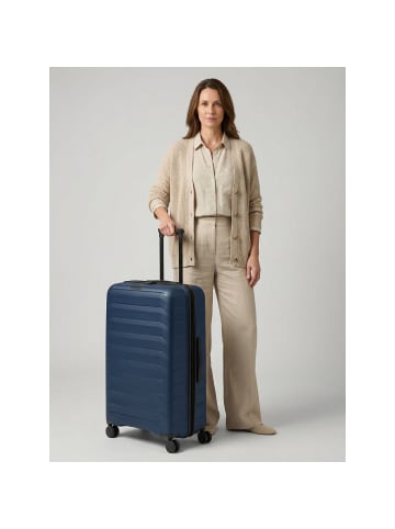 D&N Toronto 4 Rollen Trolley L 75 cm mit Dehnfalte navy
