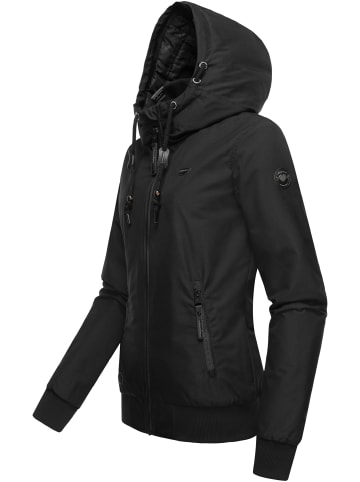 ragwear Winterjacke Nuggie Melange in Black