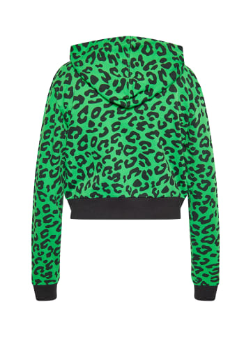 Swirly Damen Sweatshirt in Grün Leo