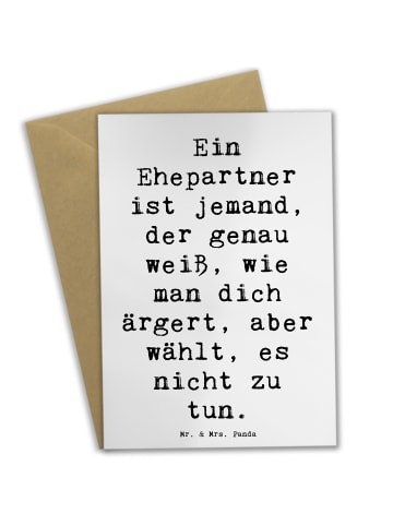 Mr. & Mrs. Panda Babykarte Spruch Ehepartner Liebe mit Spruch in Weiß