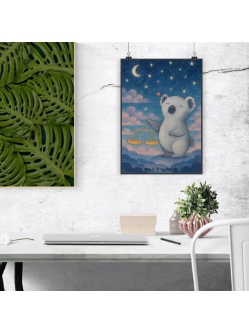 Mr. & Mrs. Panda Bild Waage Astrologie Design ohne Spruch in Weiß