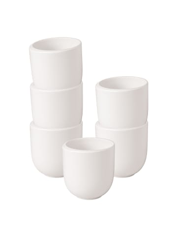 6er Set Kaffeebecher NewMoon in Weiß 320 ml