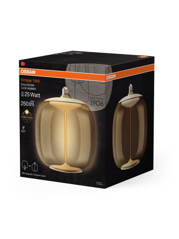 Osram Dekorative Lampe mit Filament-Magnetic Vintage 1906 3.4W Amber E27 Oval