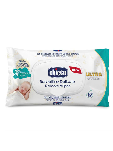 Chicco Feuchttücher 60er Pack Ultra Soft&Pure in weiss