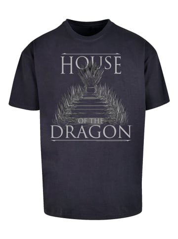 F4NT4STIC Heavy Oversize T-Shirt House Of The Dragon Throne in marineblau