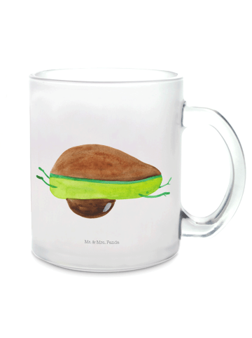 Mr. & Mrs. Panda Kaffeetasse Avocado Yoga ohne Spruch in Transparent